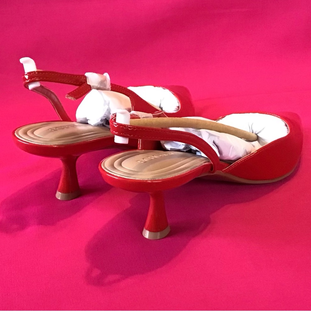 BCBGeneration Red Slingback Kitten Heels - Picture 3 of 8